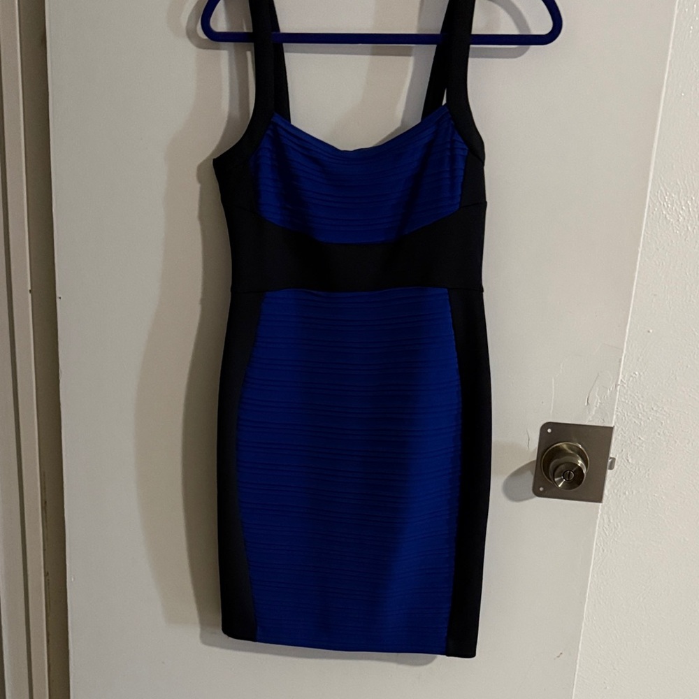 Calvin Klein Blue and Black Mini Dress